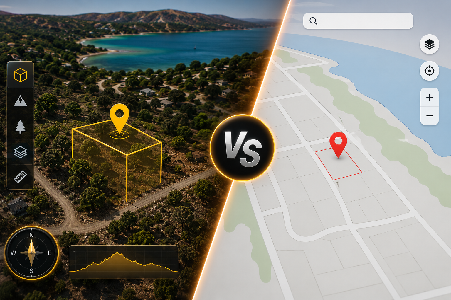 ParcelView 3D vs Free Mapping Tools