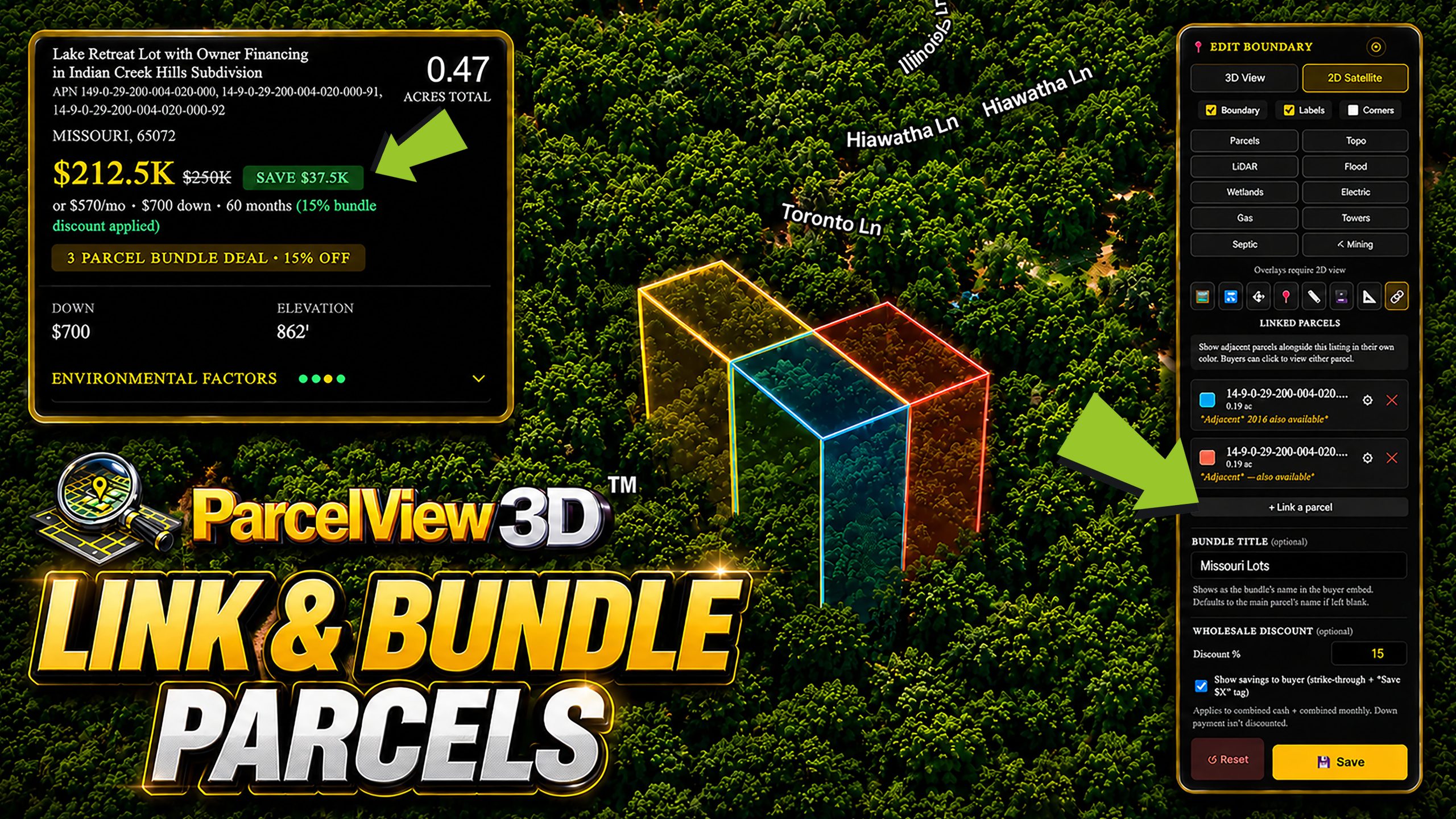 Sell Land Packages as One Deal in ParcelView3D — Not Five Lonely Listings