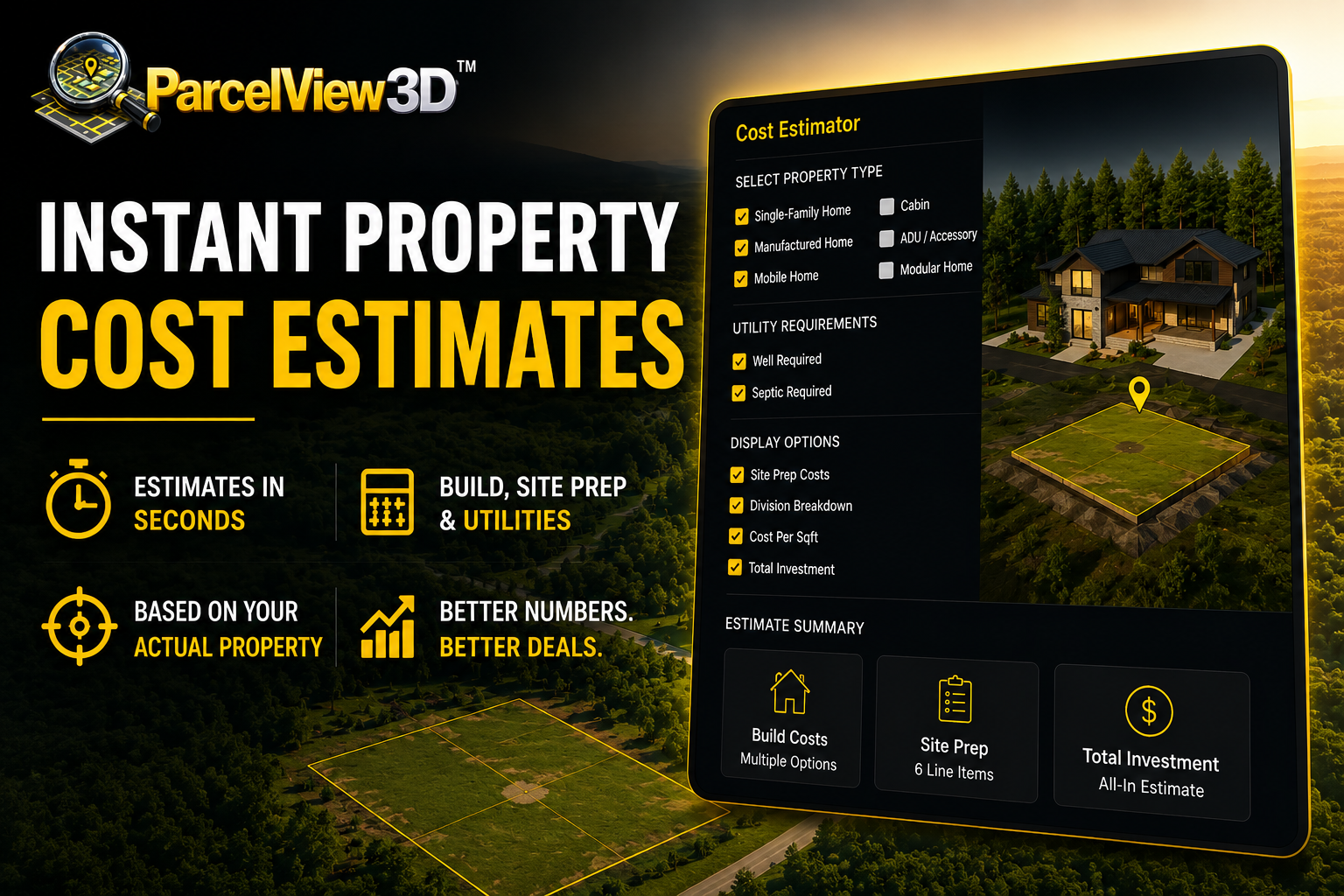 Estimating Construction Costs vs. ParcelView3D’s Property Cost Estimator